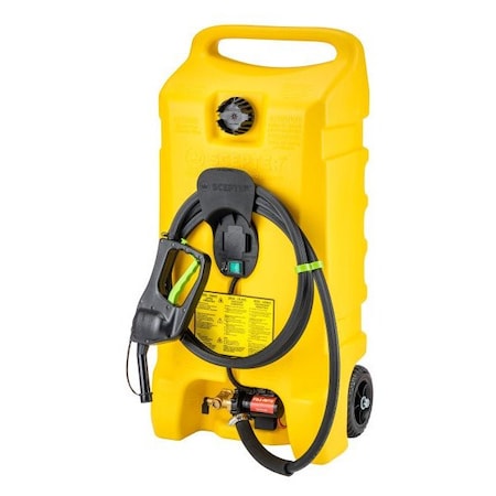 Scepter Fuel Caddy, Powered Fuel Station, 14 gal, (AC/DC Cable), Diesel, Yellow PFSD1421